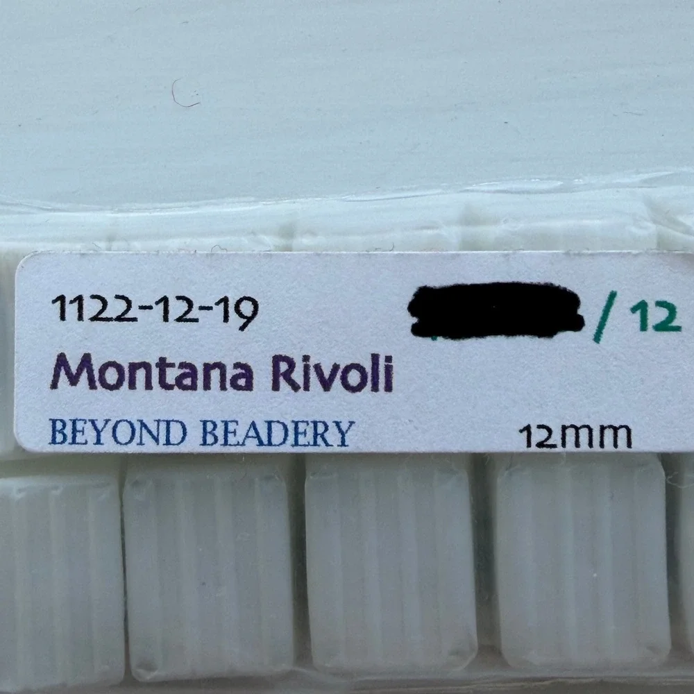 Swarovski Montana Rivoli 12mm Round Crystal Dark Blue 12 Pieces #1122